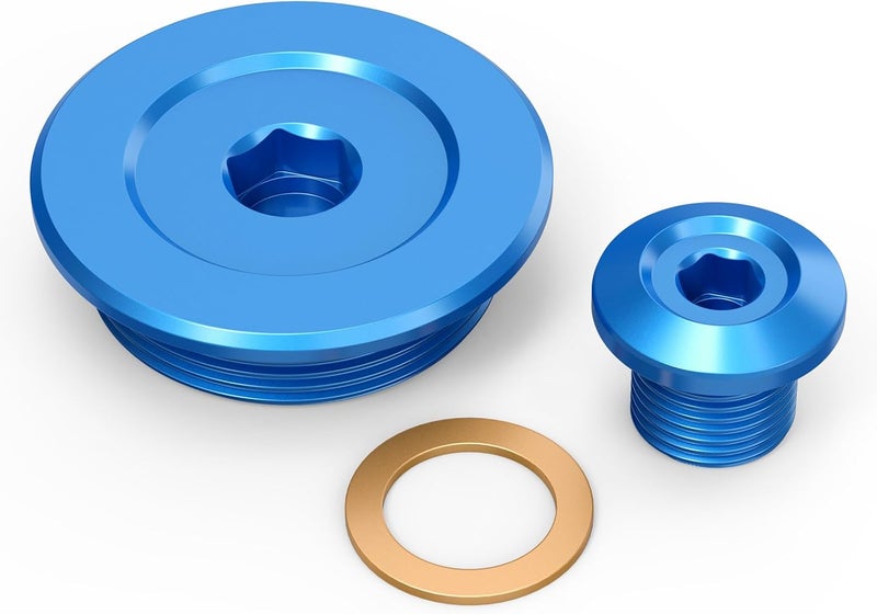 NICECNC Blue Engine Timing Screw Cover Cap Plug Compatible with Suzuki DRZ400E DRZ400S DRZ400 SM 2000-2024 Aluminum Timing Cover Screw Kit Compatible with Kawasaki KFX400 2003-2006 See Ftiemt - Image 1